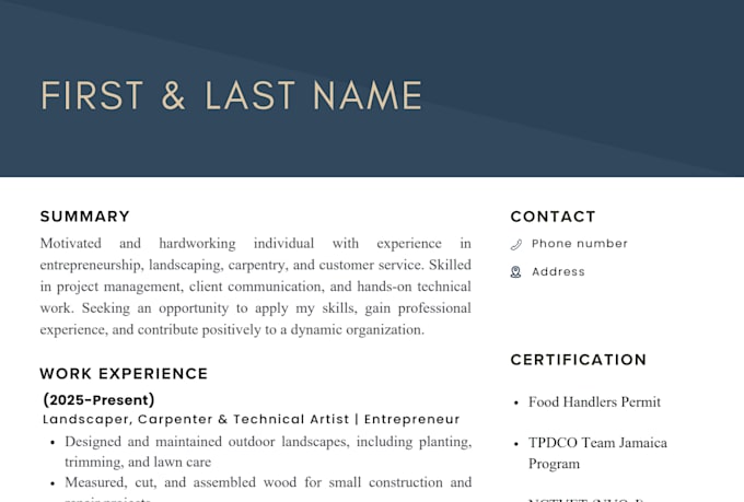 create or update your resume